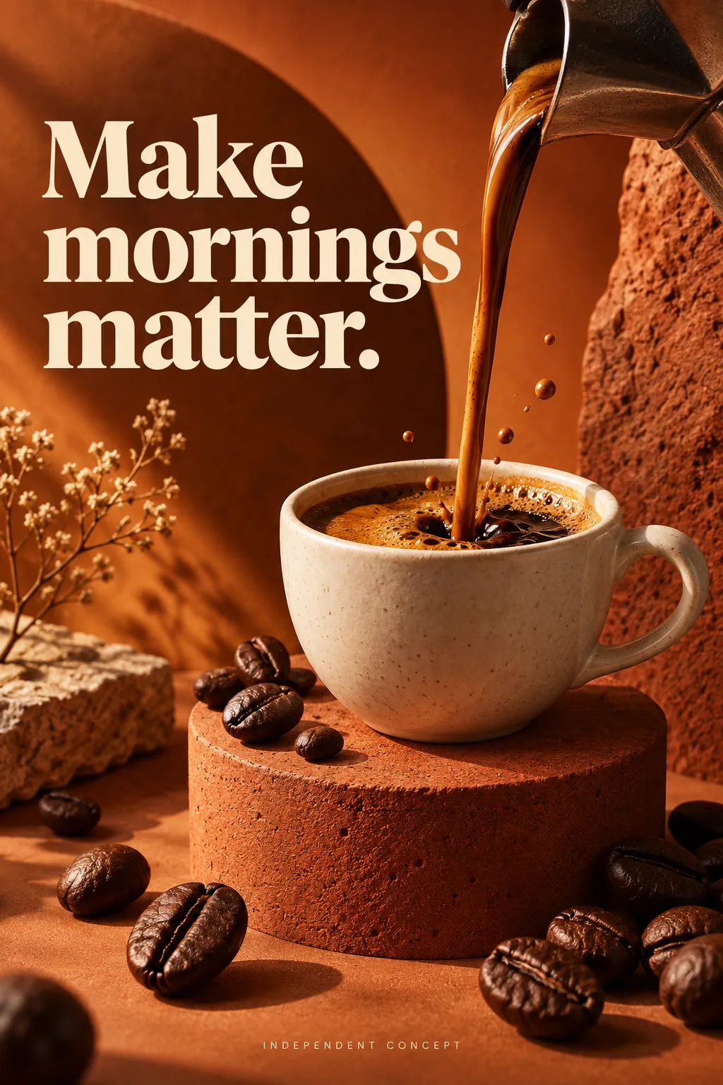 Independent coffee campaign concept